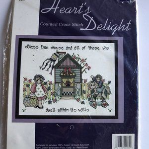 Counted Cross Stitch Kit Bless This House NEW 8X10